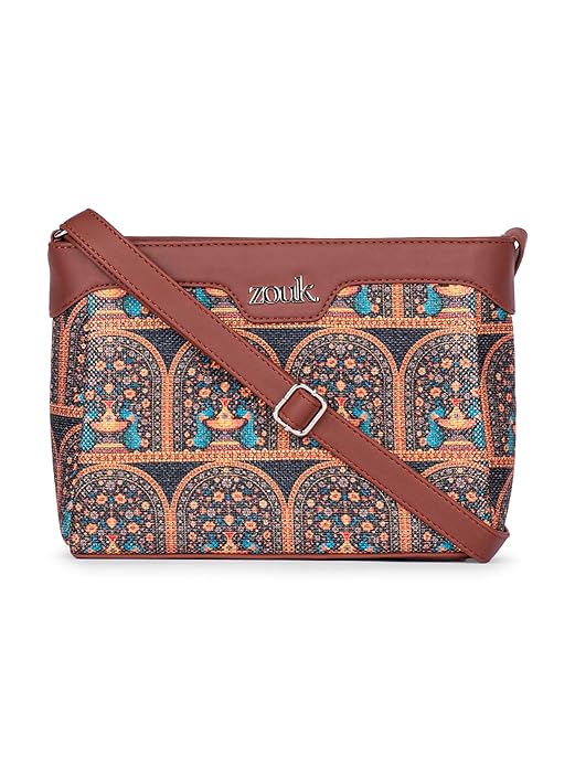 ZOUK Harmony Sling Bag | Crossbody Bags for Women | Women's Handbags | Stylish | Vegan Leather Evening Bag | Travel & Office Use | Purse and Wallet