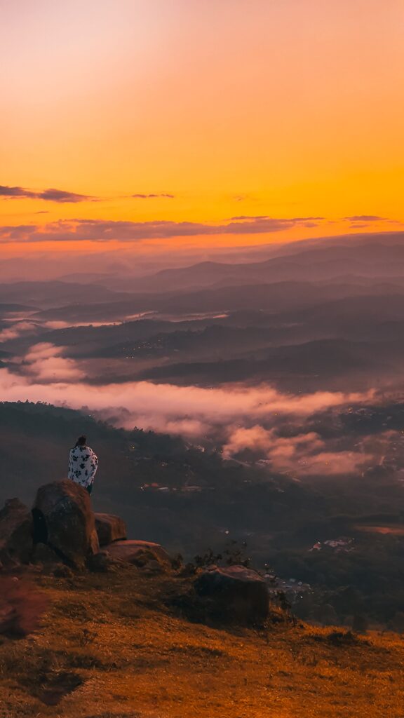 Anthargange Evening Scenery and Sunset Views Beautiful evening view of Anthargange Hills with rocky terrain and golden sunset skies